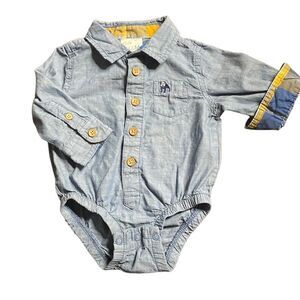 BABY B.U.M. Collared Work Shirt One Piece Snap Crotch